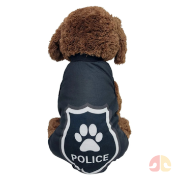 Roupinha Regata Policia Pet Arts para Cães de até 1,5 kg N° 00 - Imagem principal