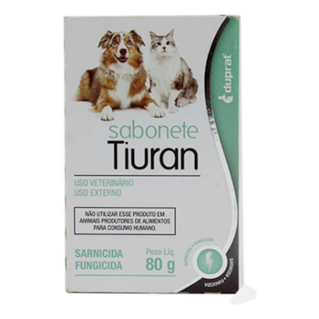 Sabonete Antimicótico Tiuran Duprat 80gr para Cães e Gatos - Imagem principal