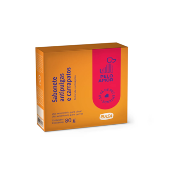 Sabonete Ibapet Ibasa Antipulgas e Carrapatos para cães e gatos 80g - Imagem principal