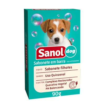 Sabonete Sanol Dog para Cães Filhotes 90gr