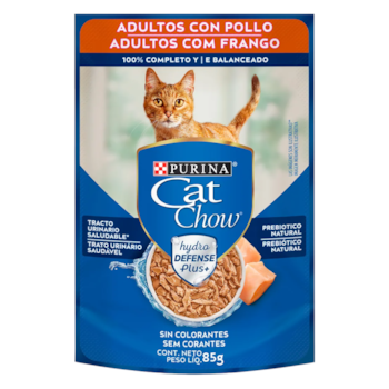 Sachê Cat Chow Ração Úmida para Gatos Adultos Frango Ao Molho 85g - Imagem principal