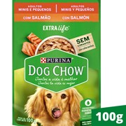 Sachê Dog Chow cães adultos porte pequeno e mini salmão 100g