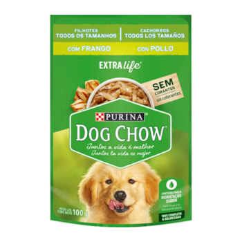Sachê Dog Chow cães filhotes para todos os tamanhos frango 100g - Imagem principal