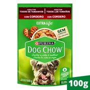 Sachê Dog Chow para Cães Adultos de Todos Os Tamanhos Cordeiro 100g