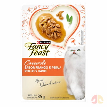 Sachê Fancy Feast Casserole para Gatos Adultos Frango e Peru 85gr - Imagem principal