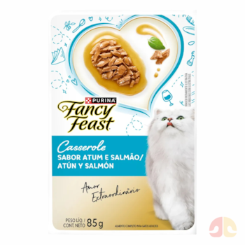Sachê Fancy Feast Casserole Ração Úmida Para Gatos Adultos Atum E Salmão 85g - Imagem principal