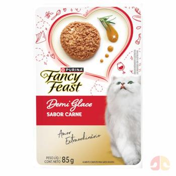 Sachê Fancy Feast Demi Glace para Gatos Adultos Carne 85gr - Imagem principal