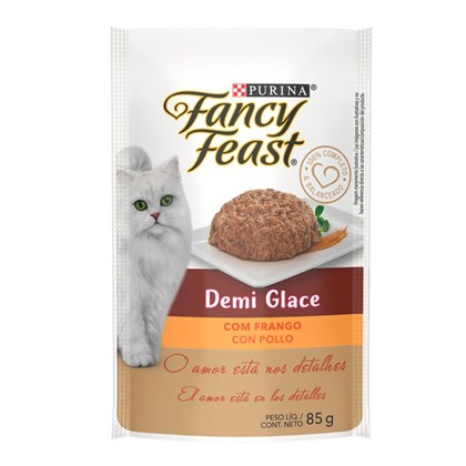 Sachê Fancy Feast Demi Glace Ração Úmida para Gatos Adultos Frango 85g