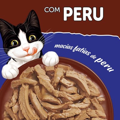 Sachê Felix Fantastic Tiritas Ração Úmida para Gatos Adultos Peru 85g