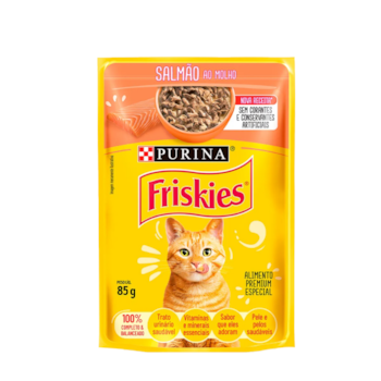 Sachê Friskies para Gatos Adultos Salmão ao Molho 85gr - Imagem principal