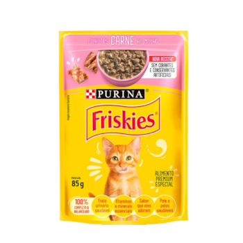 Sachê Friskies para Gatos Filhotes Carne ao Molho 85gr - Imagem principal
