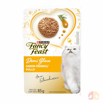 Sachê Nestlé Purina Fancy Feast Demi Glace Para Gatos Adultos Frango 85gr - Imagem principal