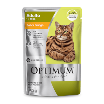 Sachê Optimum para Gatos Adultos Frango 85gr - Imagem principal