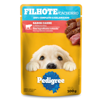 Sachê Pedigree para Cães Filhotes Carne ao Molho 100gr - Imagem principal