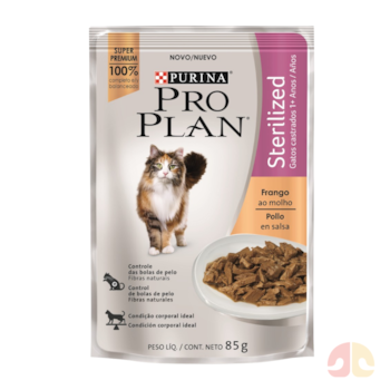 Sachê Purina Pro Plan Ração Úmida Para Gatos Castrados Frango ao Molho 85g - Imagem principal