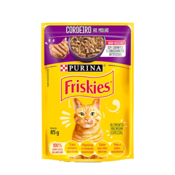 Sachê Ração Úmida para Gatos Adultos Cordeiro ao Molho 85g - Imagem principal