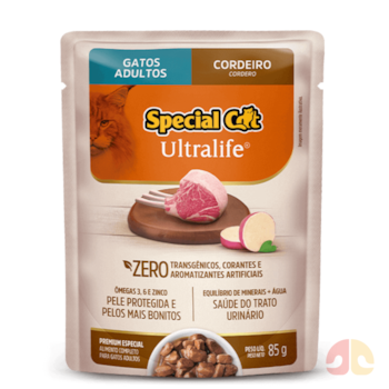 Sachê Special Cat Ultralife para Gatos Adultos 85gr sabor Cordeiro e Batata-Doce - Imagem principal