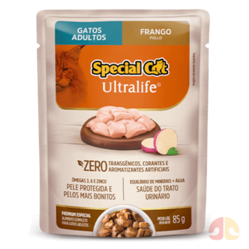 Sachê Special Cat Ultralife para Gatos Adultos 85gr sabor Frango e Batata-Doce - Imagem principal