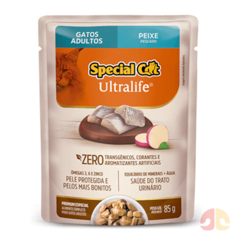 Sachê Special Cat Ultralife para Gatos Adultos 85gr sabor Peixe e Batata-Doce - Imagem principal