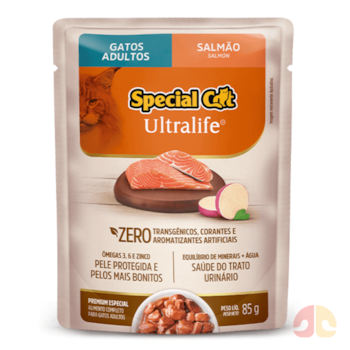Sachê Special Cat Ultralife para Gatos Adultos 85gr sabor Salmão e Batata-Doce - Imagem principal