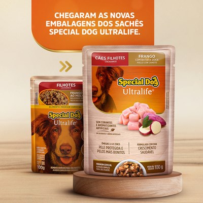 Sachê Special Dog Filhote Para Cachorros 100gr sabor Frango com Batata-Doce