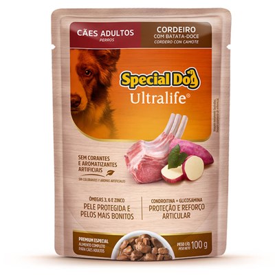 Sachê Special Dog para Cachorros Adultos 100gr sabor Cordeiro e Batata-Doce