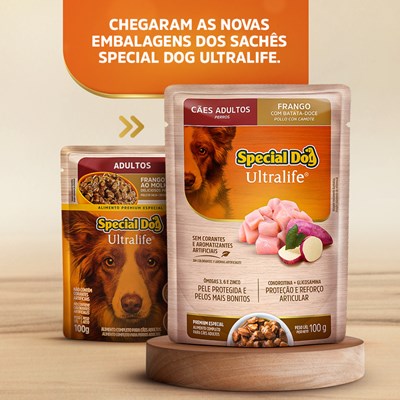 Sachê Special Dog para Cachorros Adultos 100gr sabor Frango e Batata-Doce