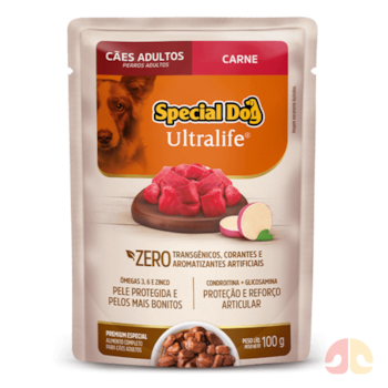 Sachê Special Dog Ultralife para Cachorros Adultos 100gr sabor Carne e Batata-Doce - Imagem principal