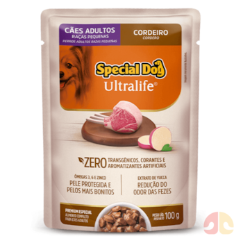 Sachê Special Dog Ultralife para Cachorros Adultos Raças Pequenas 100gr sabor Cordeiro e Batata-Doce - Imagem principal