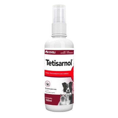 Sarnicida Tetisarnol Liquido para Cachorros e Gatos Adultos 100ml