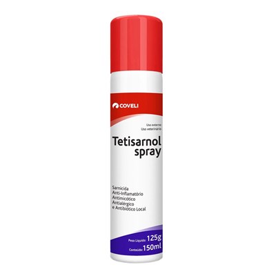 Sarnicida Tetisarnol Spray para Cachorros e Gatos 125gr - 150ml