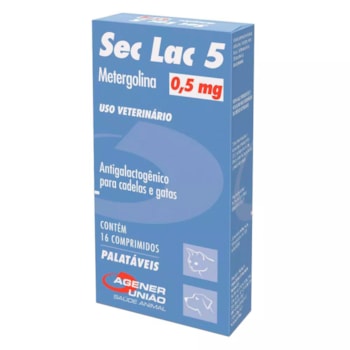 Sec Lac Antilactagênico para Cães e Gatos 16 comprimidos 0,5mg - Imagem principal
