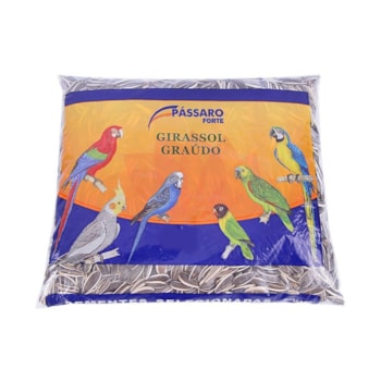 Semente de Girassol Graúdo Pássaro Forte 500gr - Imagem principal