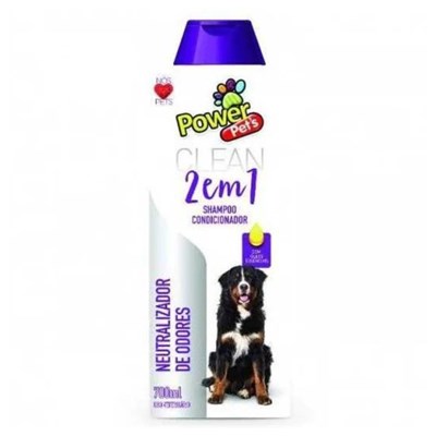 Shampoo 2 em 1 Power Pets Neutralizador de Odor para Cães 700 ml