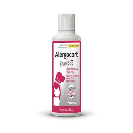 Shampoo Antialérgico Alergocort para Cachorros e Gatos 200ml