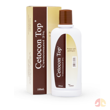 Shampoo Antifúngico Cetocon Top Cepav 230ml para Cães e Gatos - Imagem principal