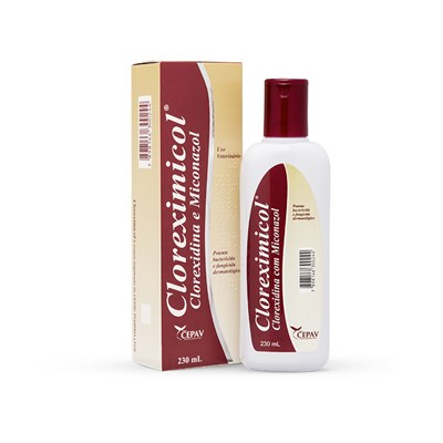 Shampoo Antimicótico Cloreximicol para Cachorros e Gatos 230ml