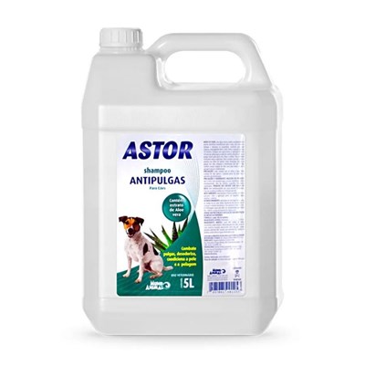 Shampoo Antipulgas Astor Mundo Animal para Cachorros com 5L