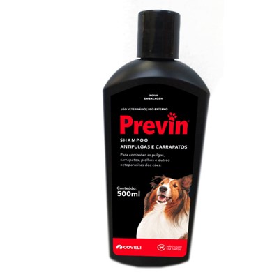 Shampoo Antipulgas e Carrapatos Previn para cães 500ml