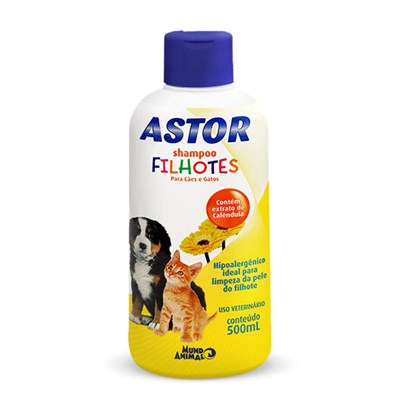 Shampoo Astor para Cães e Gatos Filhotes 500ml