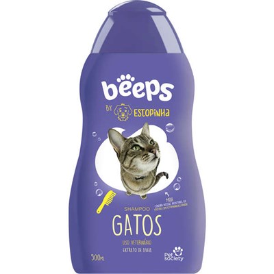 Shampoo Beeps para Gatos Estopinha Pet Society 500ml