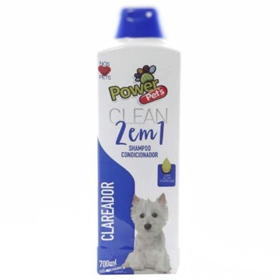 Shampoo Clareador 2 em 1 Power Pets para Cães 700 ml