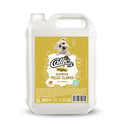 Shampoo Collie Pelos Claros para Cães e Gatos Adultos 5L
