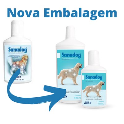 Shampoo Dermatológico Sanadog para Cães 125ml