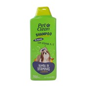 Shampoo e Condicionador Bomba de Vitaminas Pet Clean para Cães e Gatos 700ml