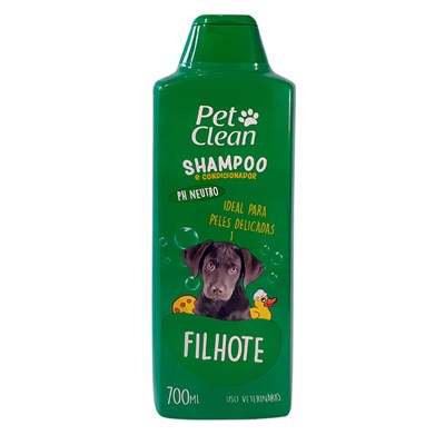 Shampoo e Condicionador Pet Clean Filhotes para Cães e Gatos 700ml