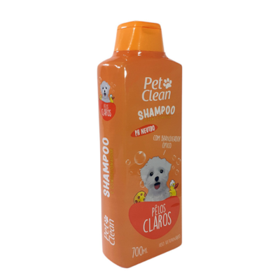 Shampoo e Condicionador Pet Clean Pelos Claros para Cães e Gatos 700ml