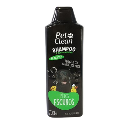 Shampoo e Condicionador Pet Clean Pelos Escuros para Cães e Gatos 700ml