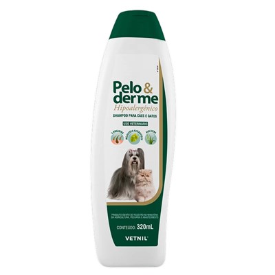 Shampoo Pelo e Derme Hipoalergênico para Cães e Gatos 320ml