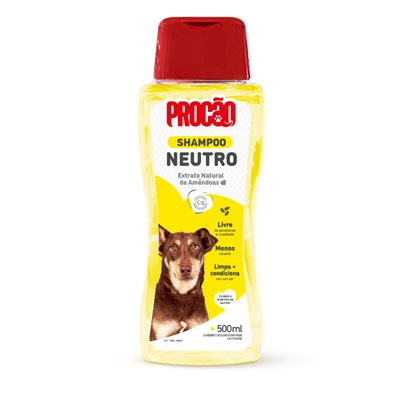 Shampoo Procão Vegano Neutro Para Cães e Gatos 500ml